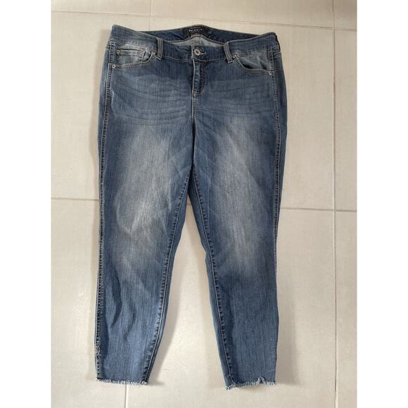 Torrid Ultra Skinny Jeans Distressed Cut Off Frayed Stretch - Picture 1 of 13